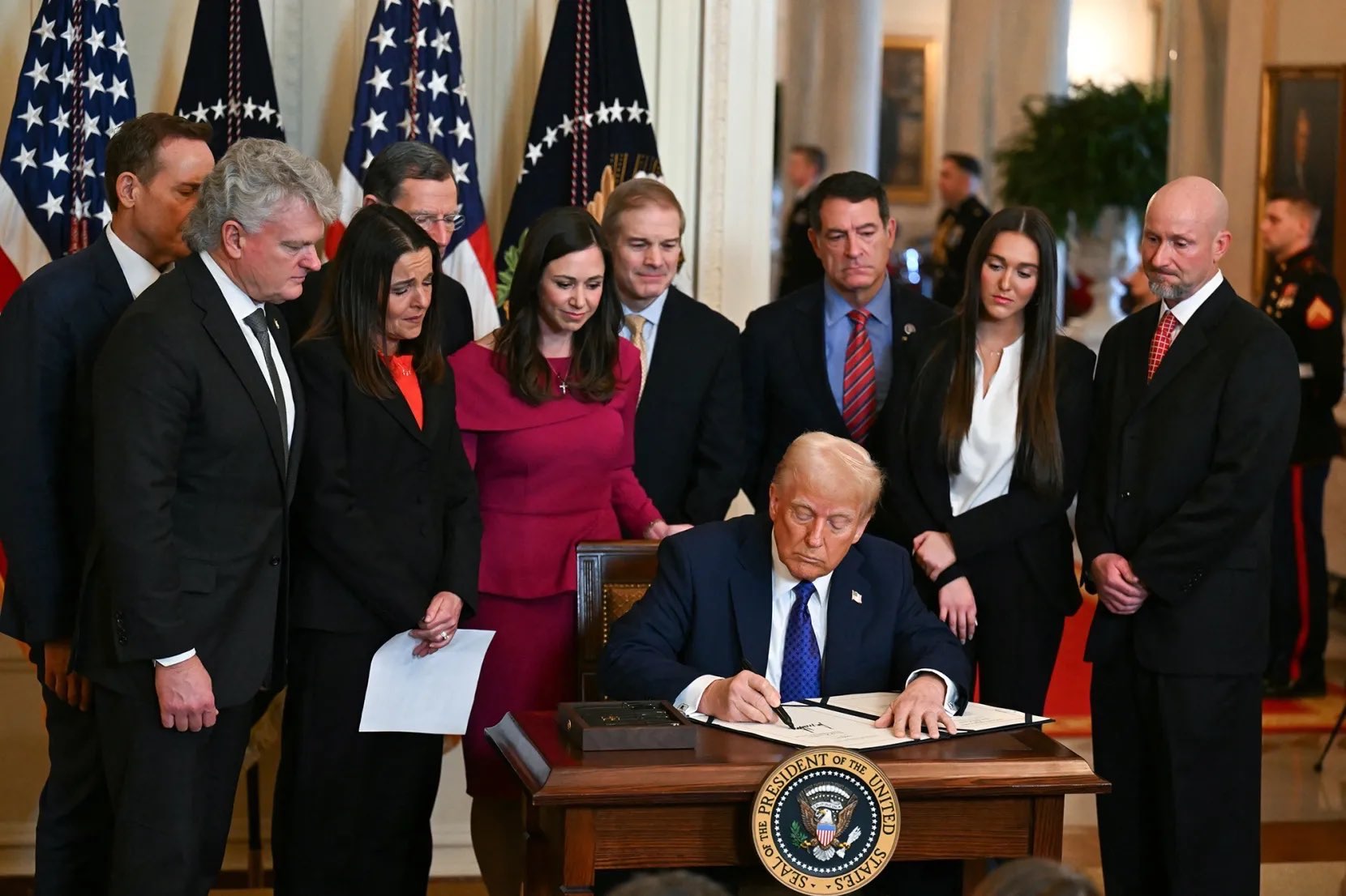 Trump signing executive order Blank Meme Template