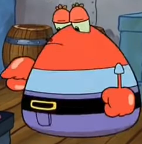 Fat Mr Krabs Blank Meme Template