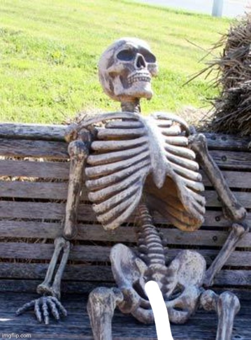 Waiting Skeleton Meme | image tagged in memes,waiting skeleton | made w/ Imgflip meme maker