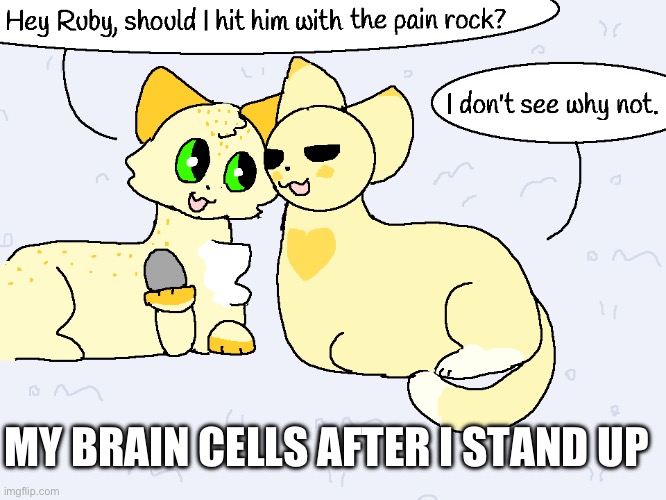 Darn you hypotension! | MY BRAIN CELLS AFTER I STAND UP | image tagged in cats,pain,oh no | made w/ Imgflip meme maker