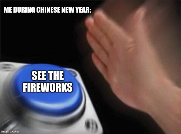 Blank Nut Button Meme | ME DURING CHINESE NEW YEAR:; SEE THE FIREWORKS | image tagged in memes,new year,funk | made w/ Imgflip meme maker