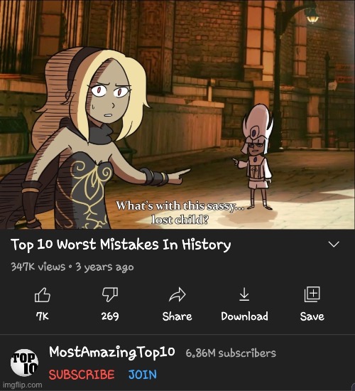 image tagged in top 10 worst mistakes in history | made w/ Imgflip meme maker