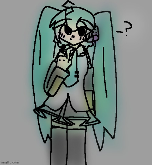 q miku doodle | made w/ Imgflip meme maker