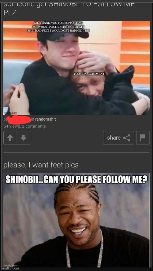 No offense, but why is she desperate for Shinobii to follow her | image tagged in memes,msmg,what | made w/ Imgflip meme maker