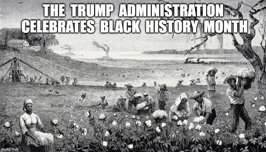 MAGA Values | THE  TRUMP  ADMINISTRATION  CELEBRATES  BLACK  HISTORY  MONTH | image tagged in black history month | made w/ Imgflip meme maker