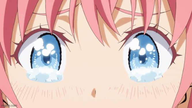 Milim Nava crying | image tagged in that time i got reincarnated as a slime,crying,cute | made w/ Imgflip meme maker