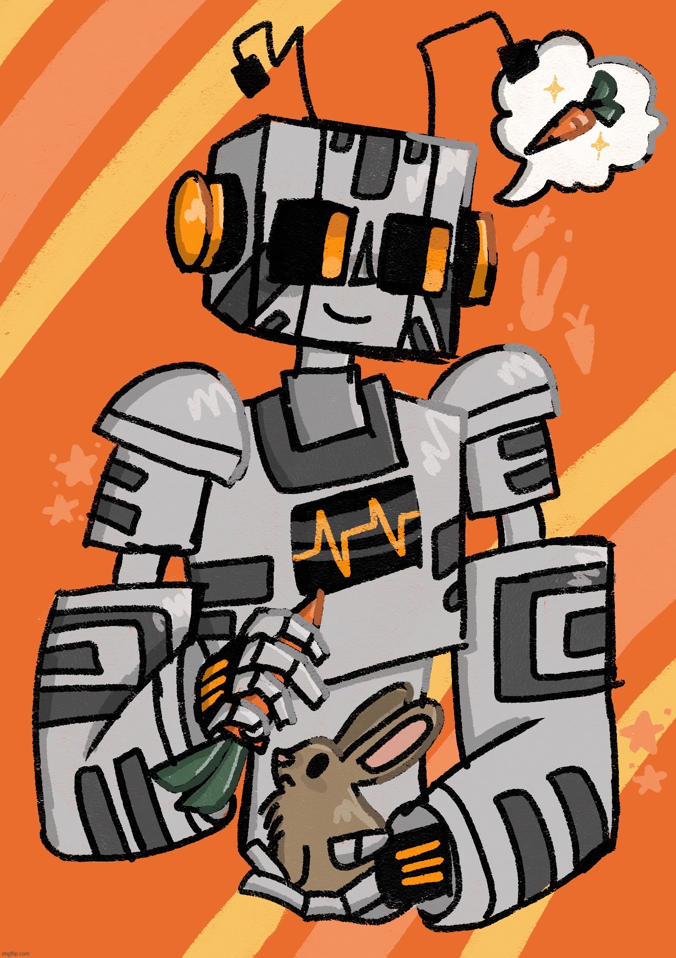 bnuuy (zerobot feeds a rabbit with a carrot) | made w/ Imgflip meme maker