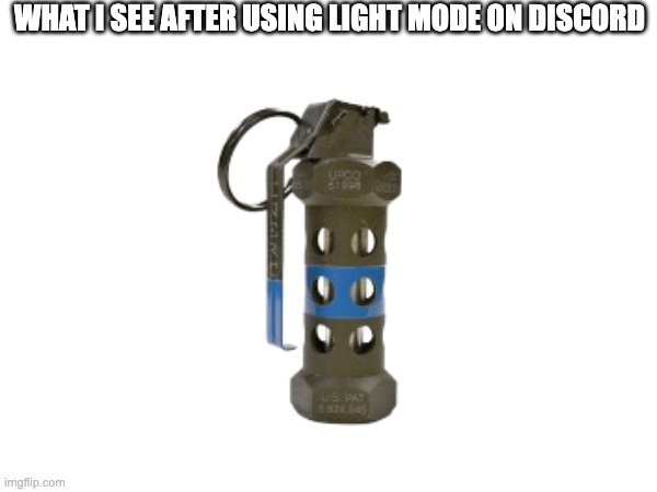 light is dog water | WHAT I SEE AFTER USING LIGHT MODE ON DISCORD | made w/ Imgflip meme maker