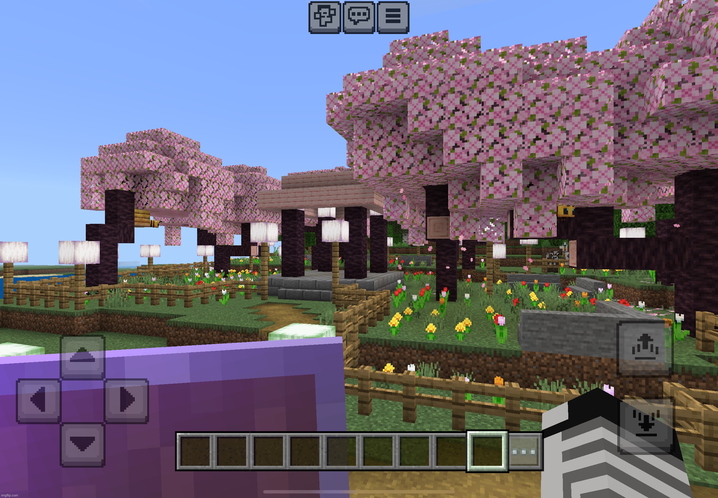 A cherry blossom park I built yes | made w/ Imgflip meme maker