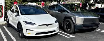 Tesla car and cyber truck Blank Meme Template