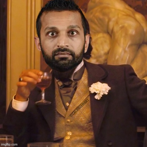 Kash Patel Django | @CALJFREEMAN1 | image tagged in maga,leonardo dicaprio django laugh,django unchained,you will leonardo django,fbi,donald trump | made w/ Imgflip meme maker