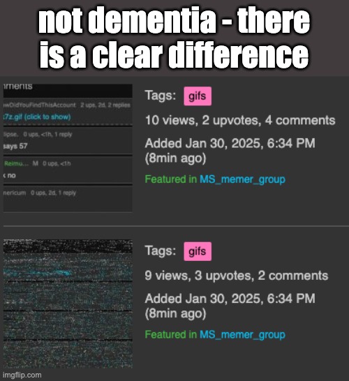 not dementia - there is a clear difference | made w/ Imgflip meme maker