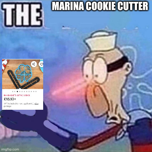 Barnacle boy THE | MARINA COOKIE CUTTER | image tagged in barnacle boy the | made w/ Imgflip meme maker