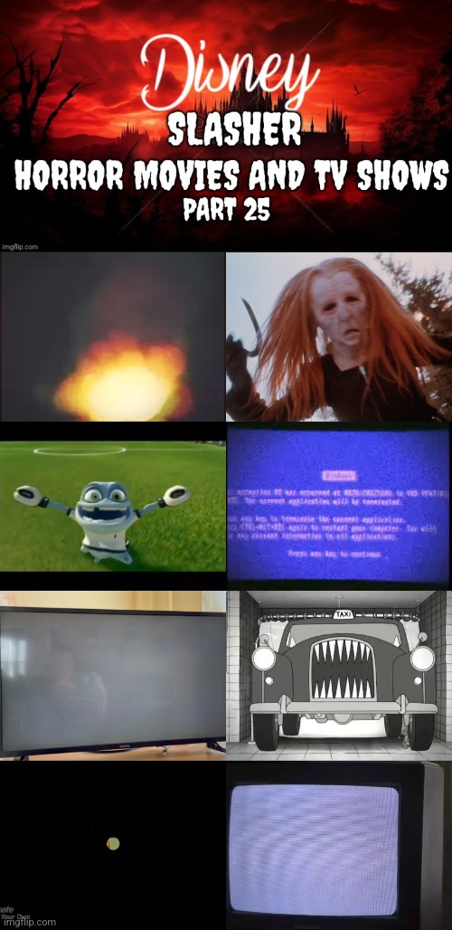 Disney Slasher Horror Movies and TV Shows Villains 25 Blank Meme Template