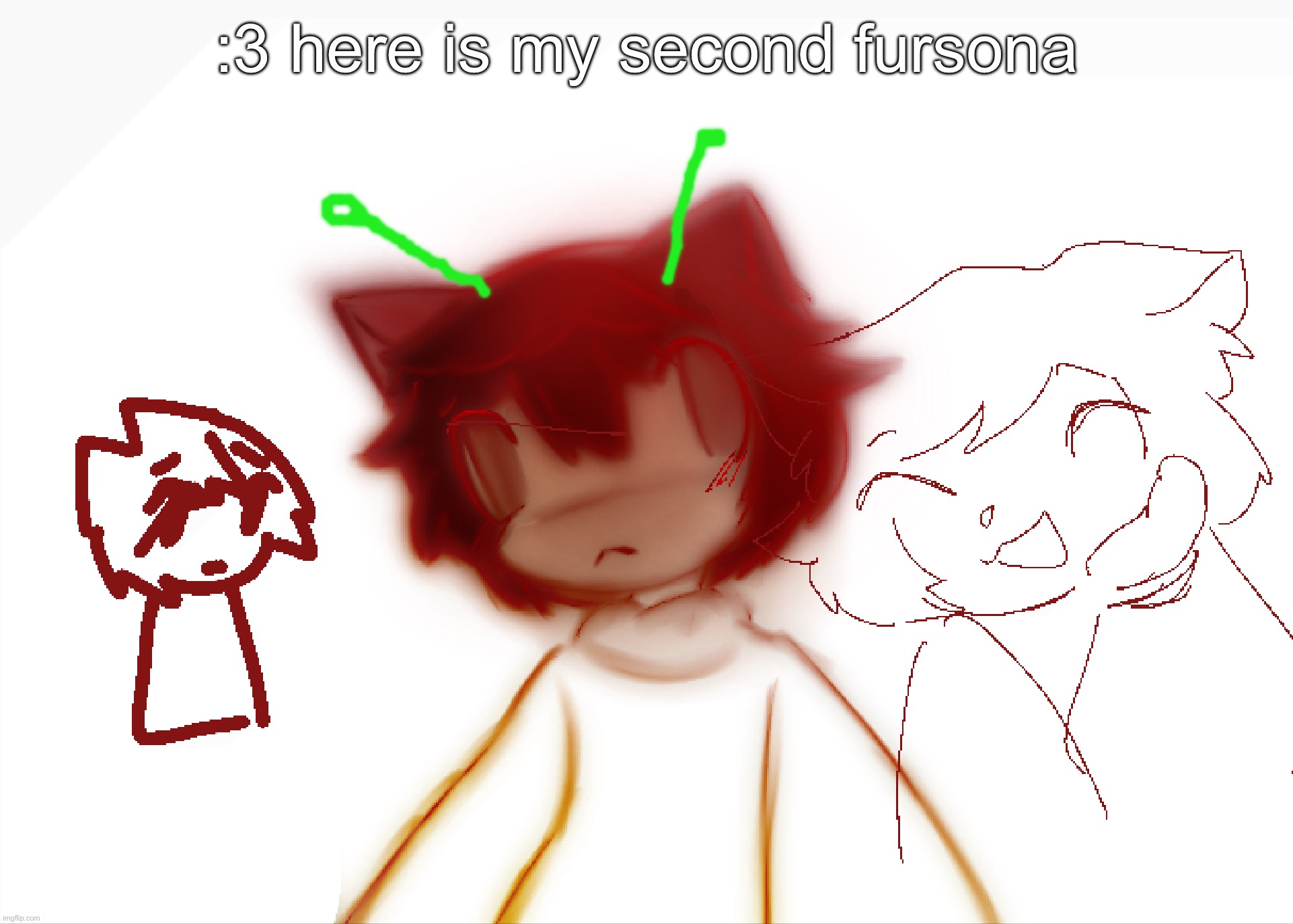 i prefer my first one though | :3 here is my second fursona | made w/ Imgflip meme maker