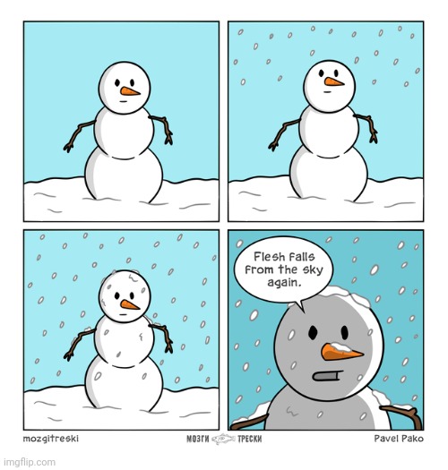 Snowy flesh | image tagged in snow,flesh,sky,comics,comics/cartoons,snowing | made w/ Imgflip meme maker