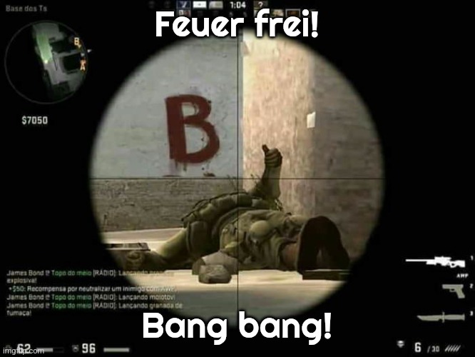 Zonig temp :thumbs up: | Feuer frei! Bang bang! | image tagged in zonig temp thumbs up | made w/ Imgflip meme maker