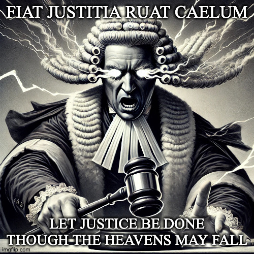 Lord Mansfield | FIAT JUSTITIA RUAT CAELUM; LET JUSTICE BE DONE THOUGH THE HEAVENS MAY FALL | made w/ Imgflip meme maker