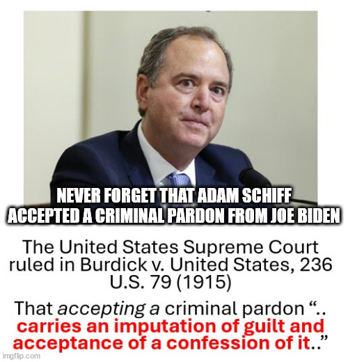 Schiff is an admitted Criminal | NEVER FORGET THAT ADAM SCHIFF ACCEPTED A CRIMINAL PARDON FROM JOE BIDEN | image tagged in schiffhead,adam schiff | made w/ Imgflip meme maker