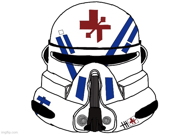 I didn’t know where else to submit this to but someone come up with a name for him. (501st airborne medic) | image tagged in star wars,clones,bomb,why are you reading this | made w/ Imgflip meme maker