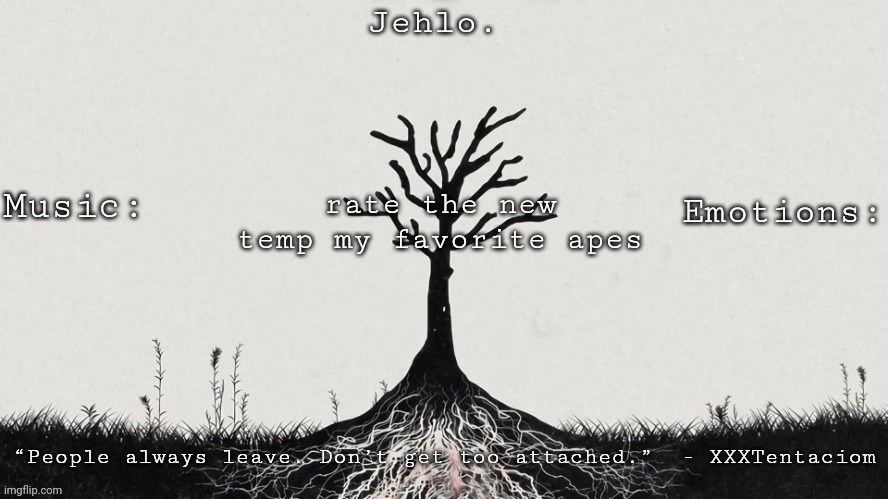 Jehlo Template. | rate the new temp my favorite apes | image tagged in jehlo template | made w/ Imgflip meme maker