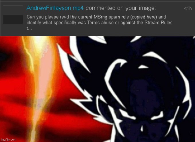 it's so over :broken_heart: | image tagged in goku lightning | made w/ Imgflip meme maker