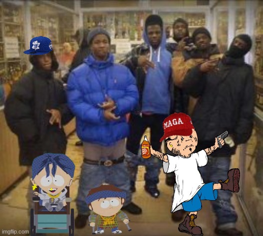 South Park Gang meme | image tagged in memes,south park,gangsta,funny memes,cartoon | made w/ Imgflip meme maker