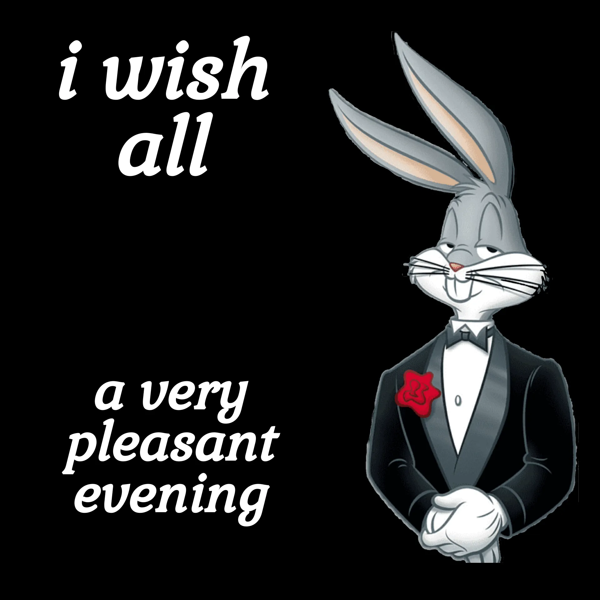 I wish all the X a very pleasant evening Blank Meme Template