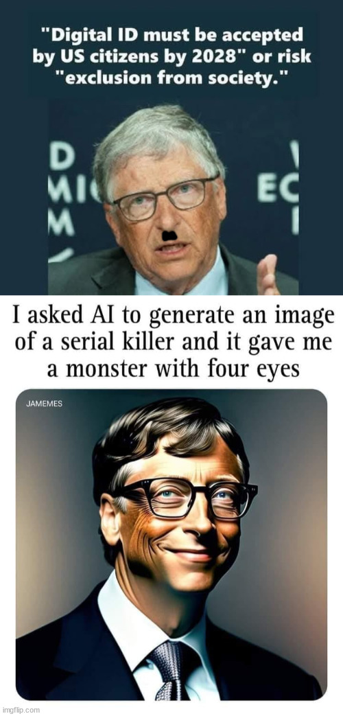 The real fascist | image tagged in total control,totalitarianism,bill gates | made w/ Imgflip meme maker