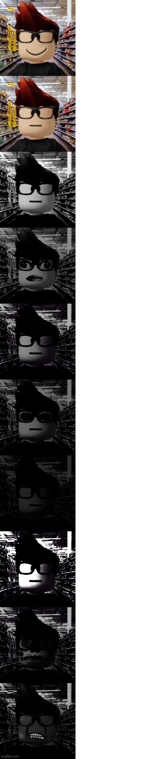 New template (MC becoming uncanny) | image tagged in mc,uncanny,mr incredible becoming uncanny,memes | made w/ Imgflip meme maker