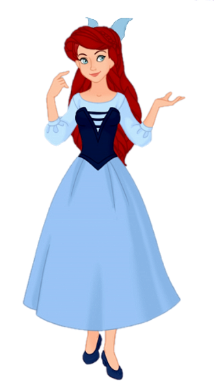 Ariel in her Blue Dress Blank Meme Template