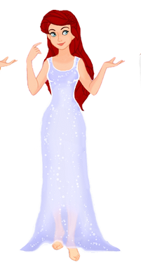 Princess Ariel in her Shiny Sparkly Dress Blank Meme Template