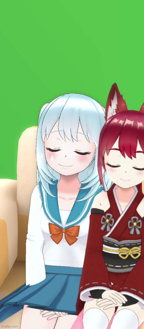 Midori and Mimi sleeping | image tagged in sleepy | made w/ Imgflip meme maker