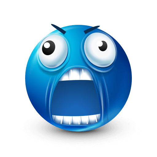 Angry blue emoji Meme Template