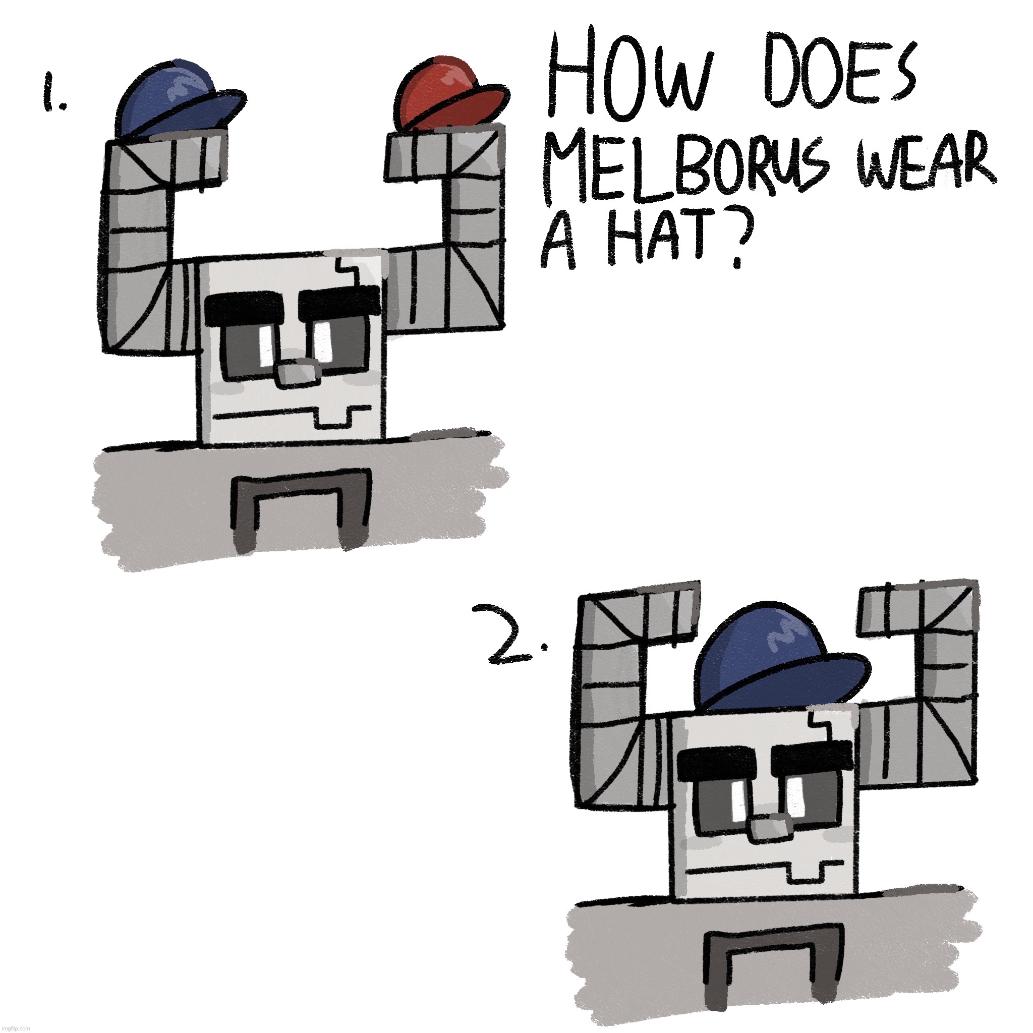 How does he wear a hat? (Remake) | made w/ Imgflip meme maker
