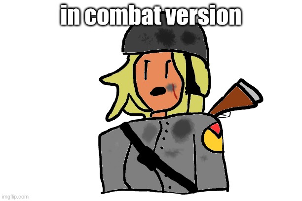 yeag | in combat version | image tagged in katherine battle | made w/ Imgflip meme maker