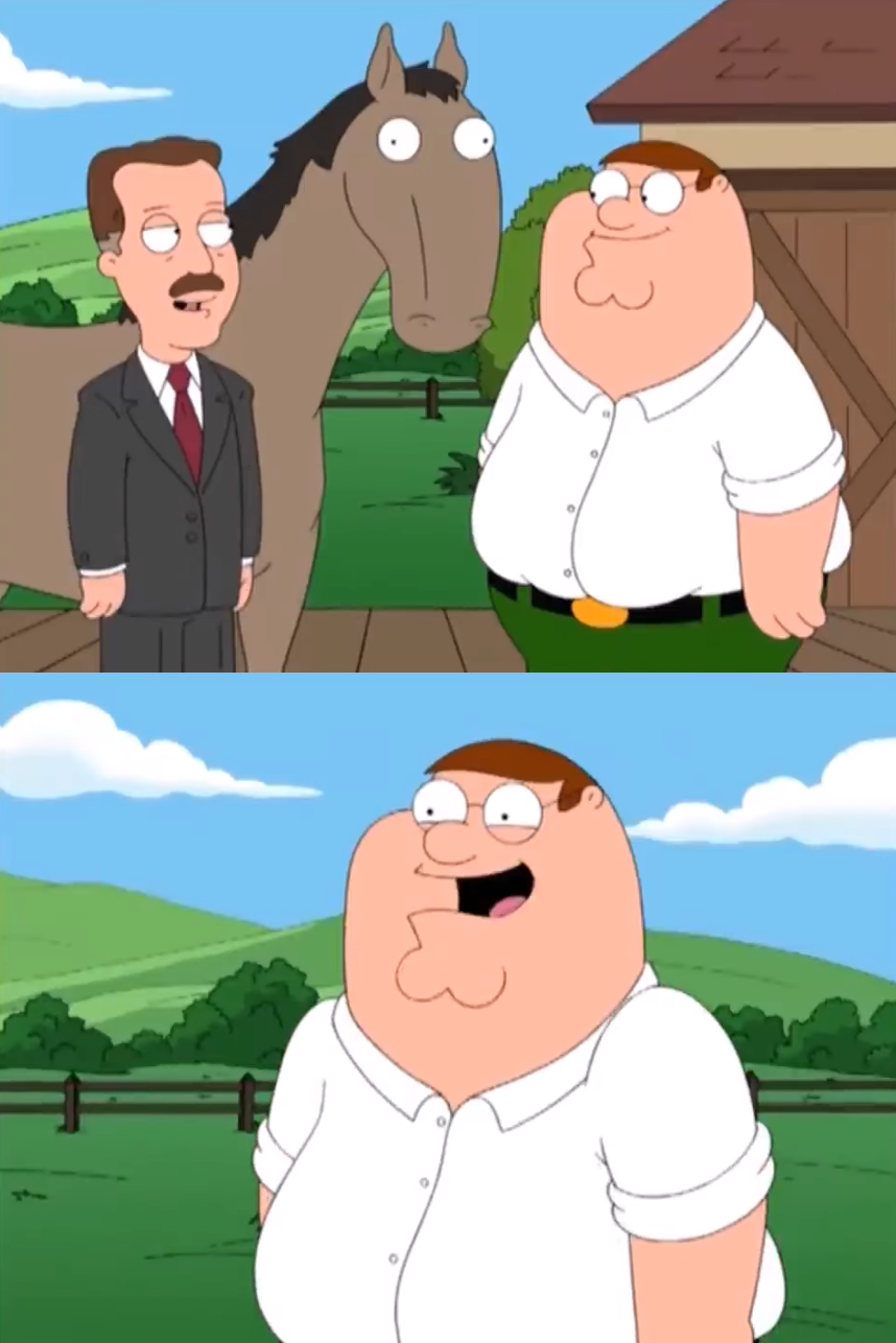 Peter buying a horse Blank Meme Template