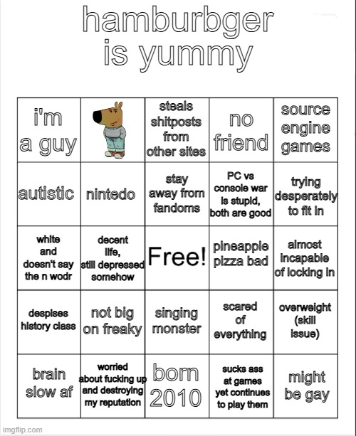 do this or something idk | image tagged in dumbass bingo | made w/ Imgflip meme maker