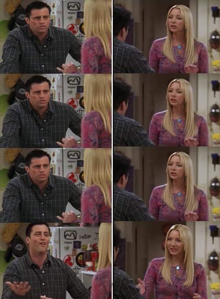 phoebe and joey right-to-left Blank Meme Template