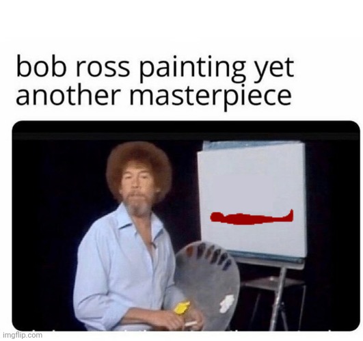 Saddam Hussein | image tagged in bob ross painting,saddam hussein,memes | made w/ Imgflip meme maker