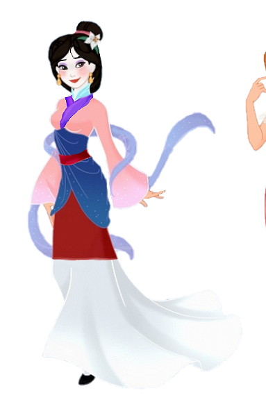 Fa Mulan in her Bride Outfit Blank Meme Template
