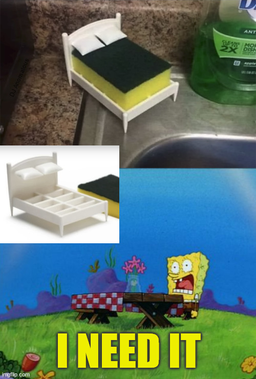 Me too, S.B., me too. | DJ Anomalous; I NEED IT | image tagged in i need it,spongebob squarepants,useless things,obsessive-compulsive,cleaning | made w/ Imgflip meme maker