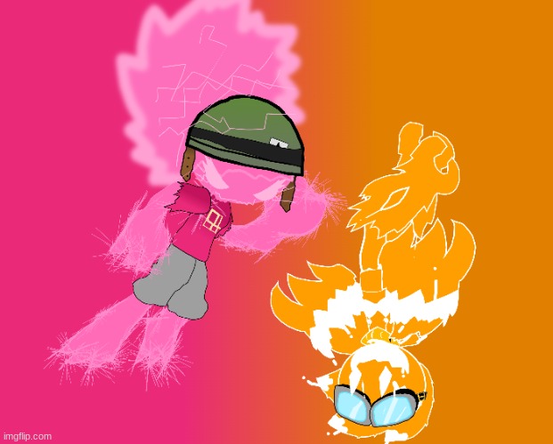 Power duo, now strawberry and orange flavored (or just static and radiation idk) | made w/ Imgflip meme maker