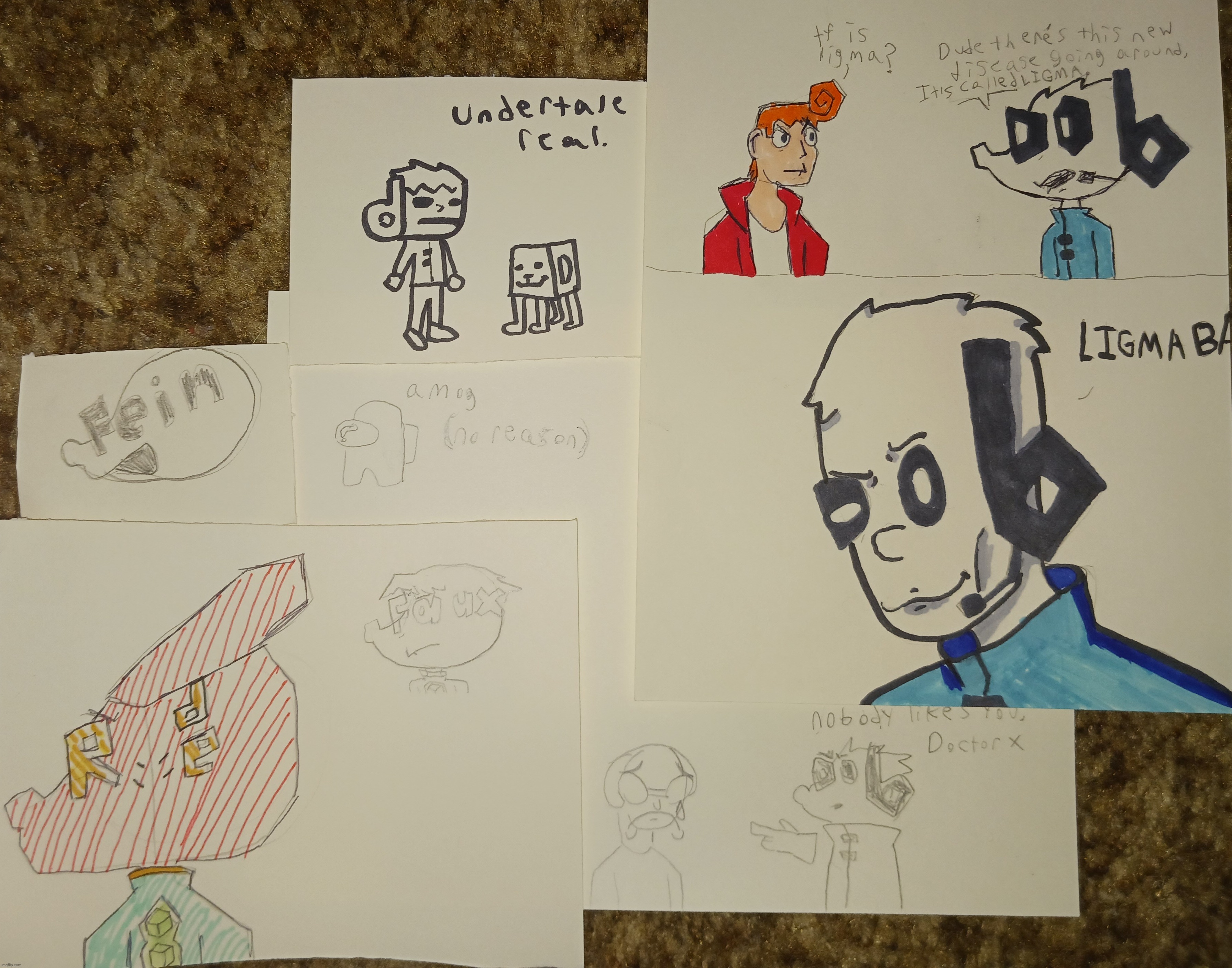 One of the shitpost collections I drew | made w/ Imgflip meme maker