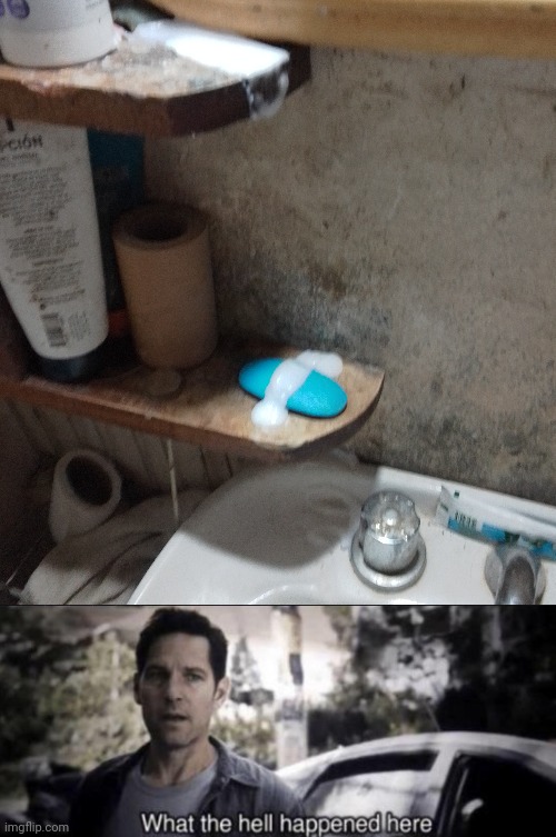 what in the hell is that white stuff | image tagged in what the hell happened here | made w/ Imgflip meme maker