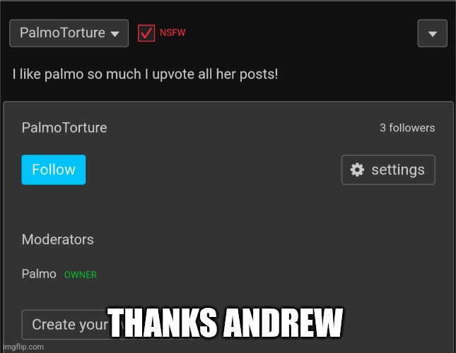 THANKS ANDREW | made w/ Imgflip meme maker