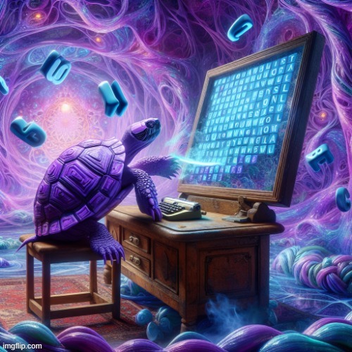 image tagged in purple turtle playing wordle | made w/ Imgflip meme maker