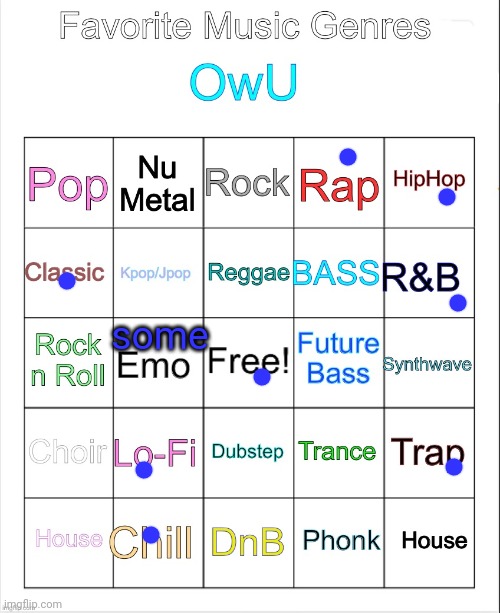 Favorite music genres <3 | some | image tagged in favorite music genres 3 | made w/ Imgflip meme maker