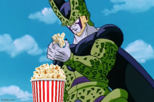 High Quality Perfect Cell Popcorn Blank Meme Template