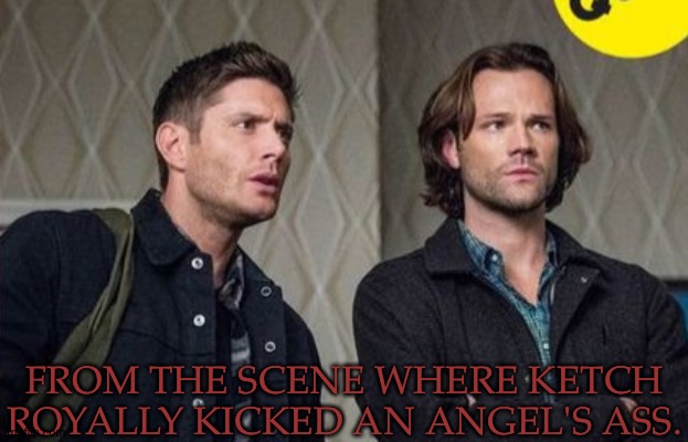 Ketchy Protecting Bro Bro (IDFC If He Was Oblivious) | FROM THE SCENE WHERE KETCH ROYALLY KICKED AN ANGEL'S ASS. | image tagged in luci hater protecting the devil,well technically dumb and dumber,but still,ketch win,i love him,confliction | made w/ Imgflip meme maker